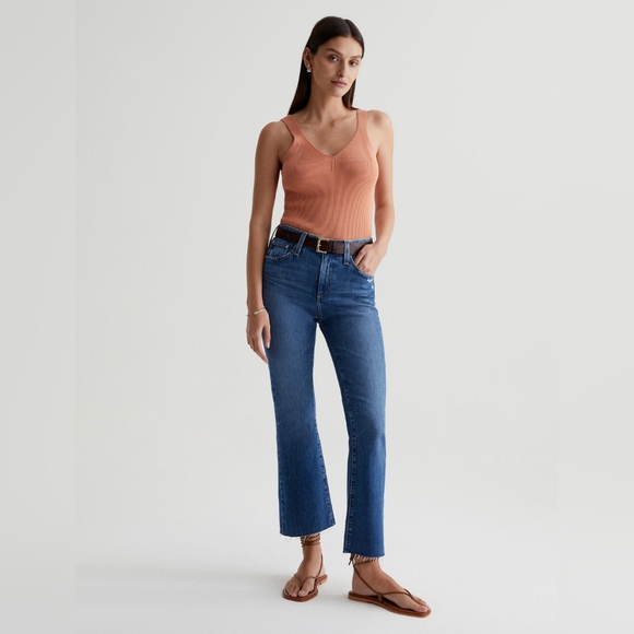 π£Farrah Designer AG AG-ED Blue Denim Jeans π Boot High-Rise Size 32x32 - Picture 2 of 9